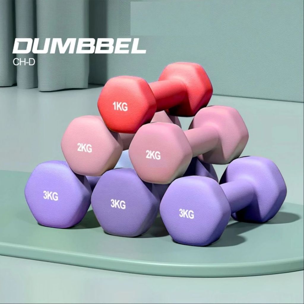 Jual Barbel/Dumbbell 1/2/3/4/5 KG Neoprone Premium Colorfull | Cement ...