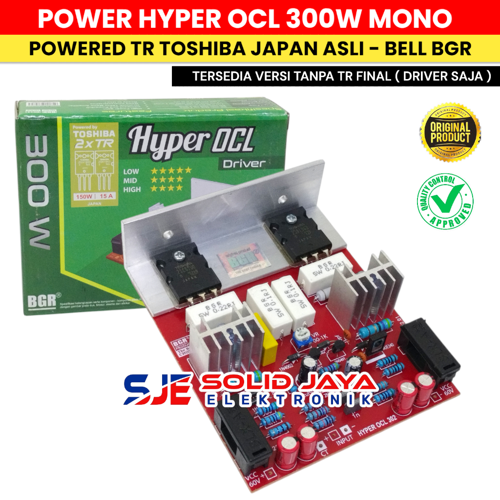Jual POWER HYPER OCL 300W MONO TR TOSHIBA ASLI 2SA1943 2SC5200 A1943