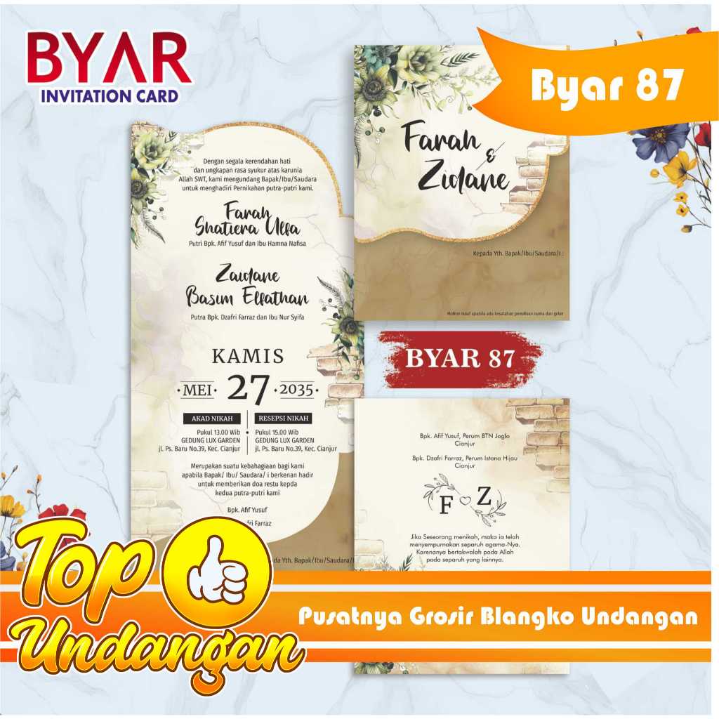 Jual Blangko Undangan Byar 87 Langsung dari produsen Terbaru | Shopee ...