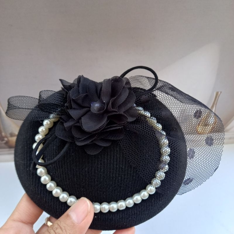 Black Crinoline & Feathers Fascinator Online In Australia | Trish Millinery - Foto 11