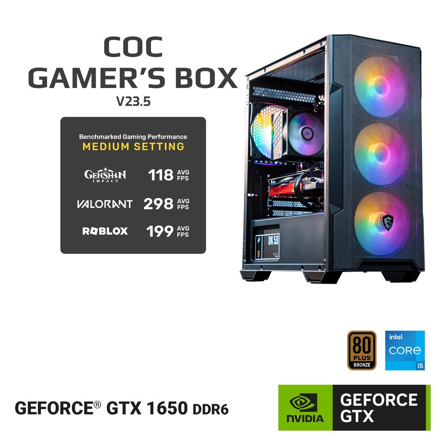 Jual COC GAMER BOX V23.5 GeForce GTX 1650 DDR6 - Paket PC Rakitan ...