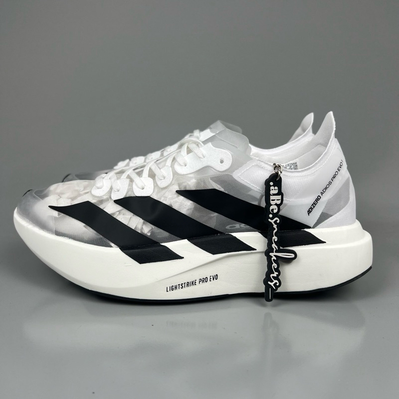 Jual Sepatu Running Lari Pria Adizero Adios Pro Evo White Black