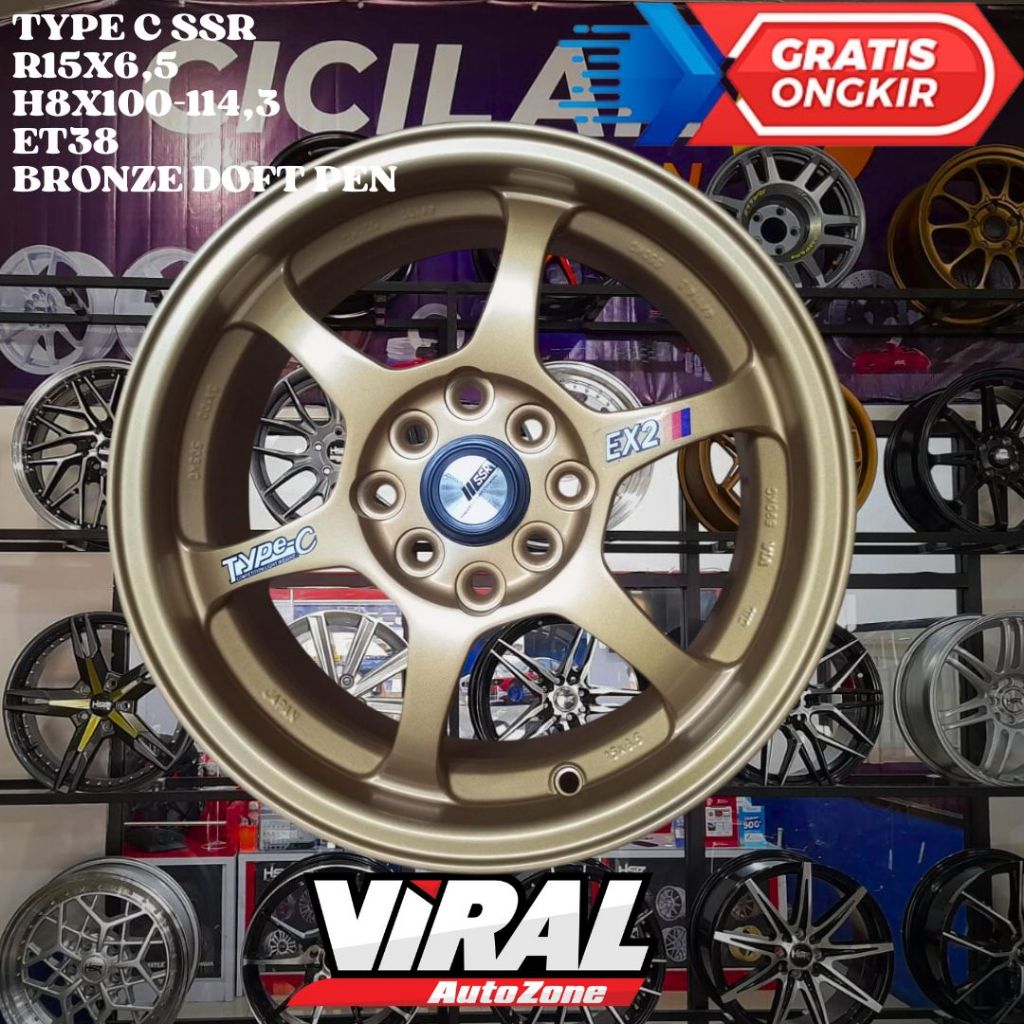 Jual Velg Mobil Ring 15 SSR TYPE C R15 LEBAR 6,5 LOBANG BAUT 4 ET38 ...