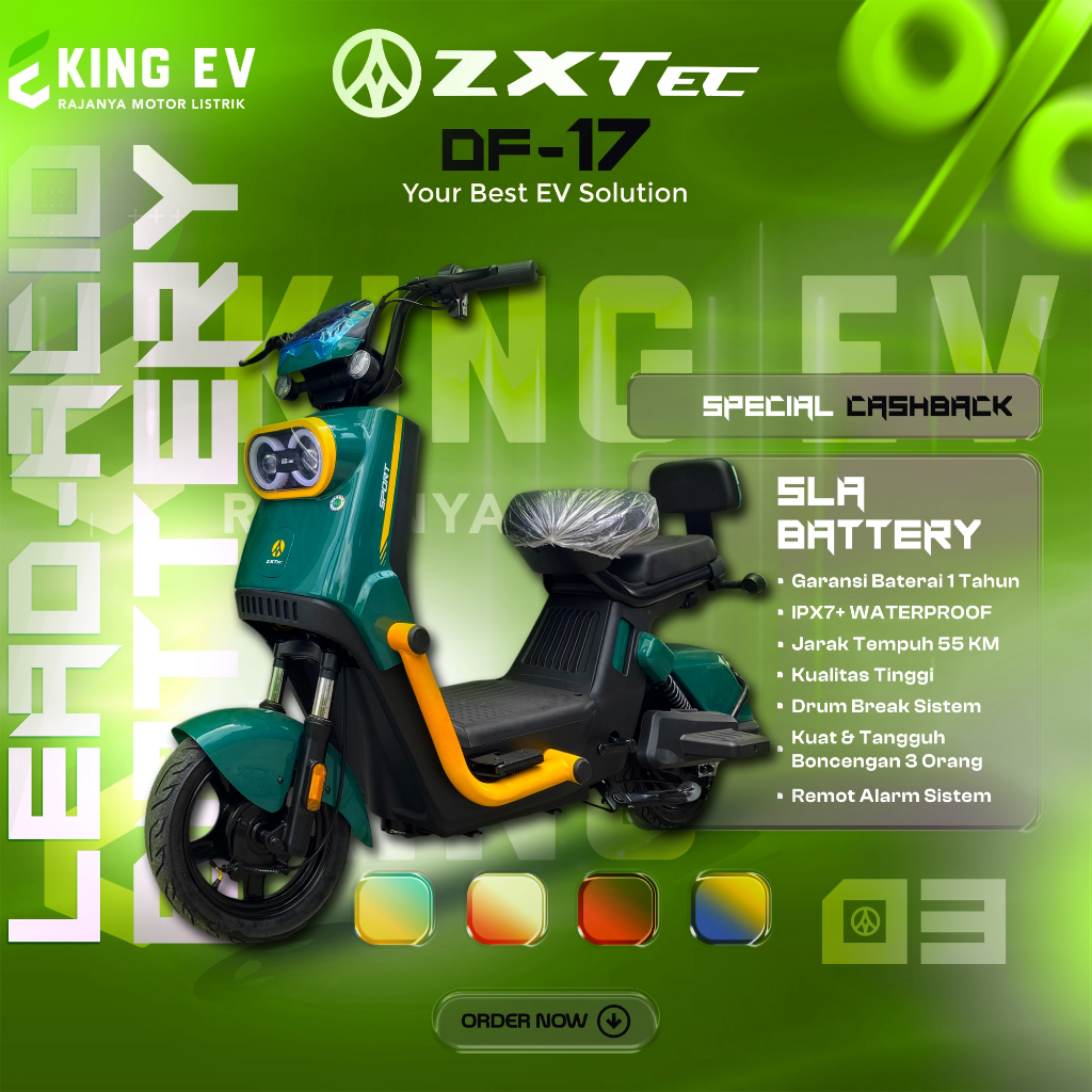Jual Sepeda Listrik ZXT DF-17 Electric E-Bike Power 500W Sepeda Motor ...