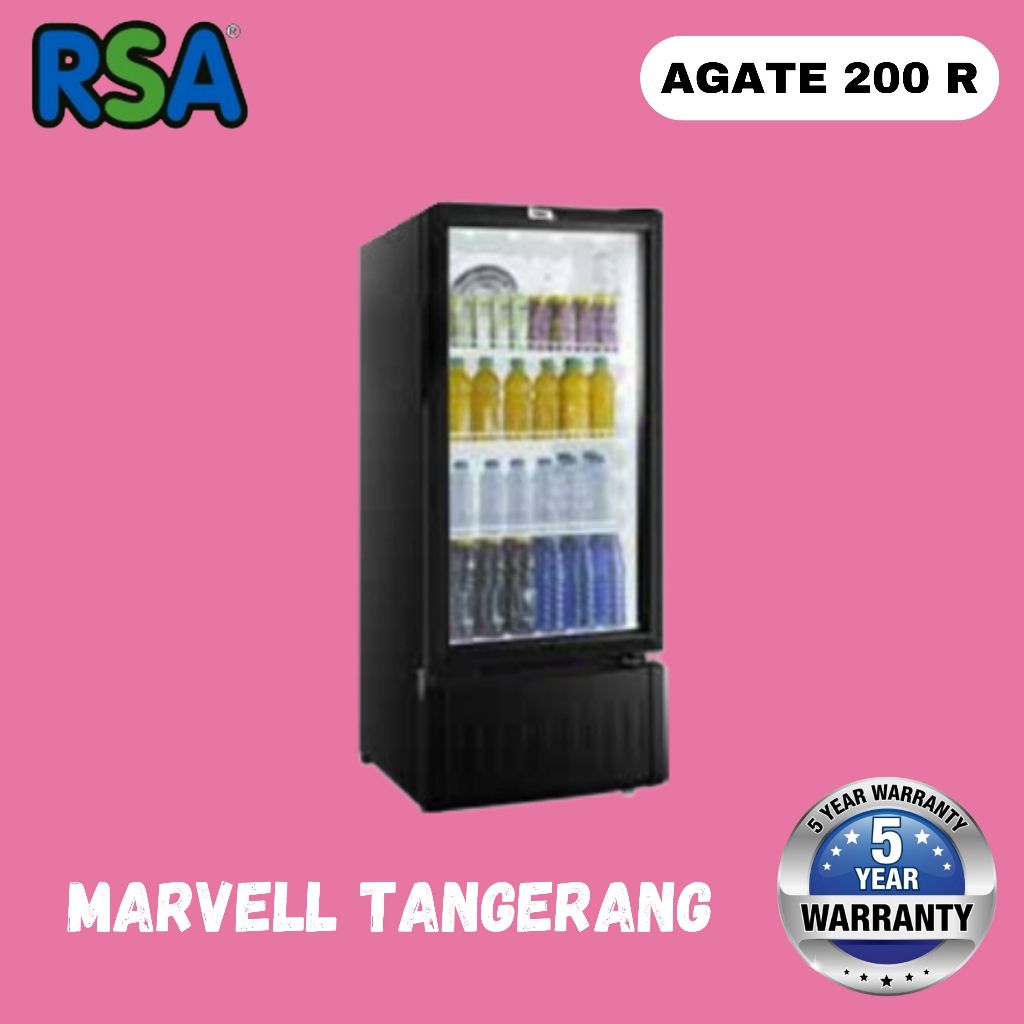 Jual Showcase Rsa Agate 200 R Agate 200r Kulkas Minuman 3 Rak 1 Pintu ...