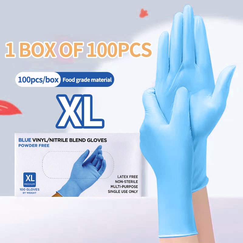 Nitrile Blend Non Vinyl Gloves Nitrile Vinyl Glove 100PCS