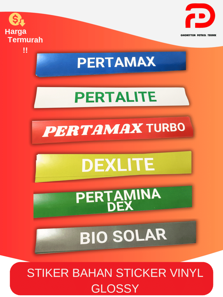 Jual STICKER PRODUK DISPENSER SPBU bahan sticker vinyl glossy ukuran ...