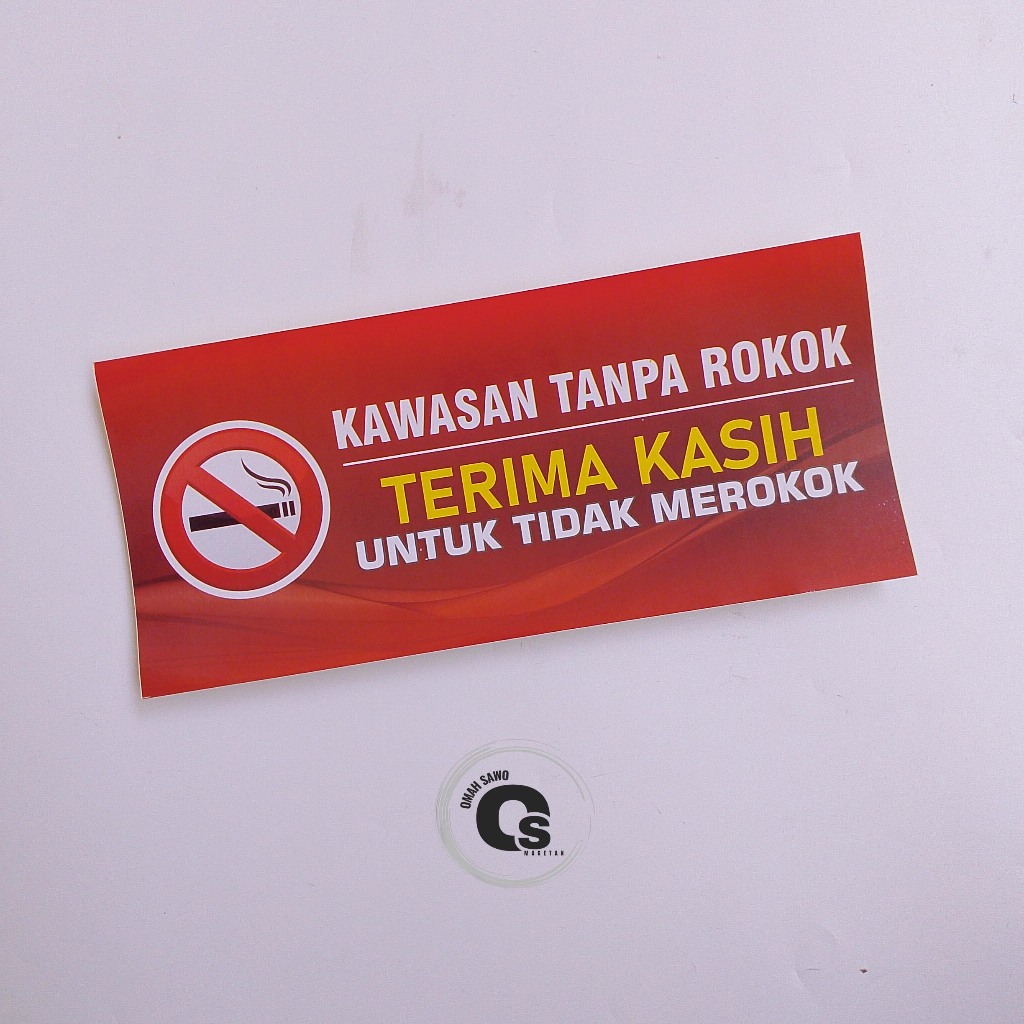 Jual Stiker Kawasan Tanpa Asap Rokok - Dilarang Merokok - Stiker Chromo ...