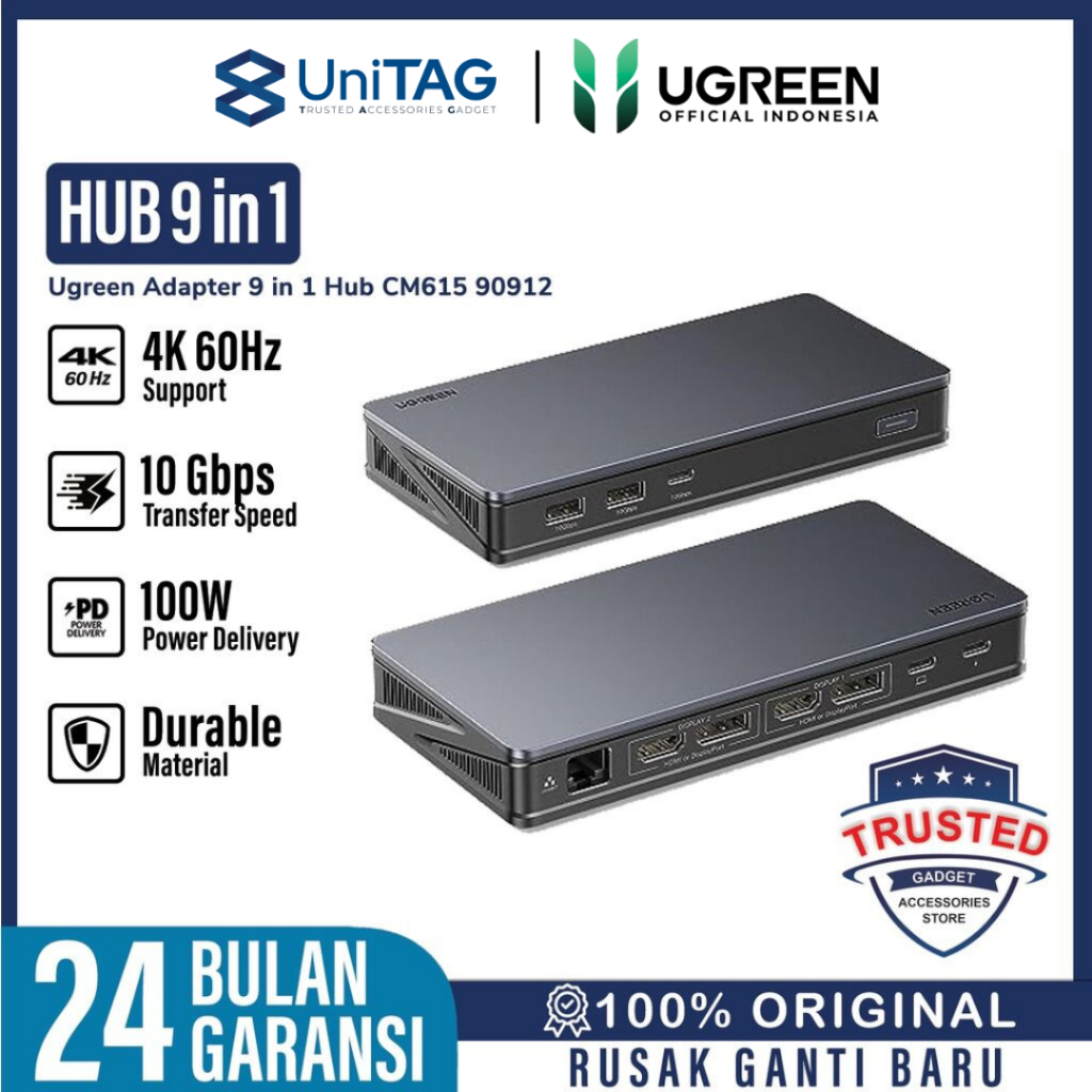 Docking Station USB-C 10 In 1 – Hub Con HDMI 4K@30Hz, VGA 1080P, PD 87W, USB 3.0, Ethernet Gigabit, SD/TF E Audio 3,5 Mm, Per Laptop HP, Dell, MacBook E Lenovo