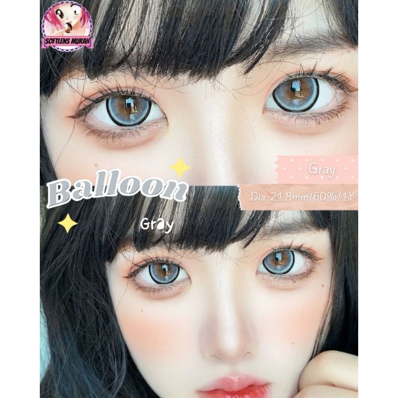 Jual Balloon gray 21.8mm big eyes softlens gray barbie dengan motif ...