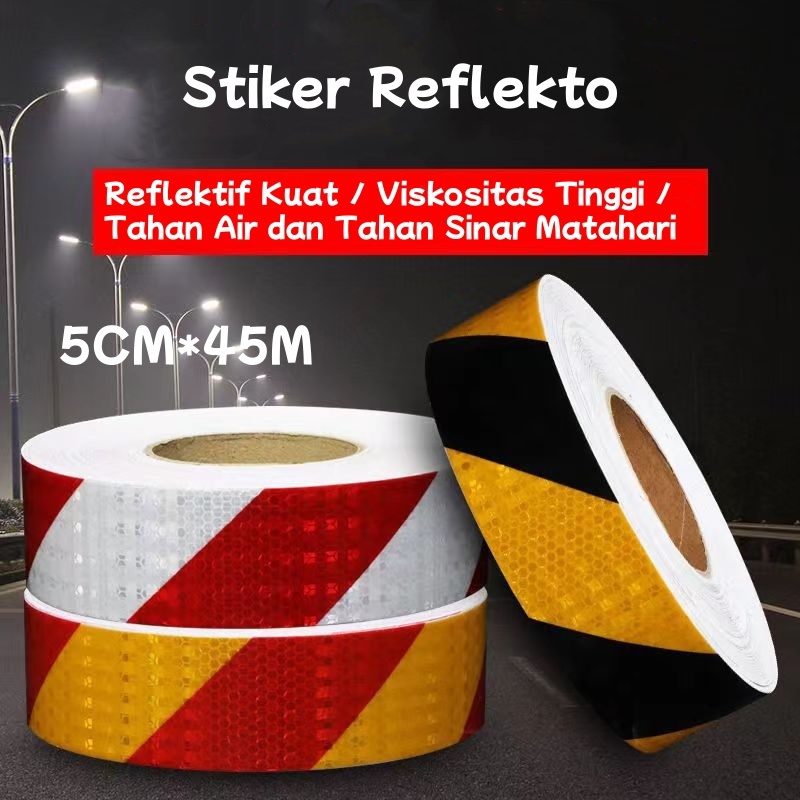 Jual 5CM*45M Lakban Mata Kucing Stiker Reflektor Roll | Shopee Indonesia