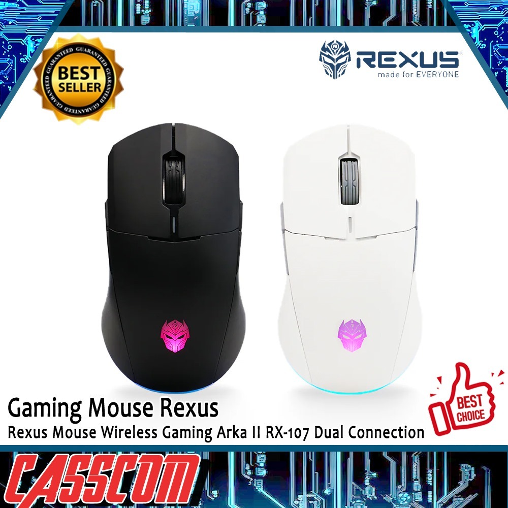 Jual Rexus Mouse Wireless Gaming Arka RX-107 Dual Connection - Macro ...