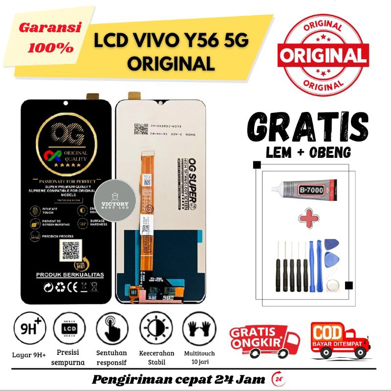 Jual Lcd VIVO Y56 5G OG SUPER Original Touchscreen GRATIS lem + Obeng ...