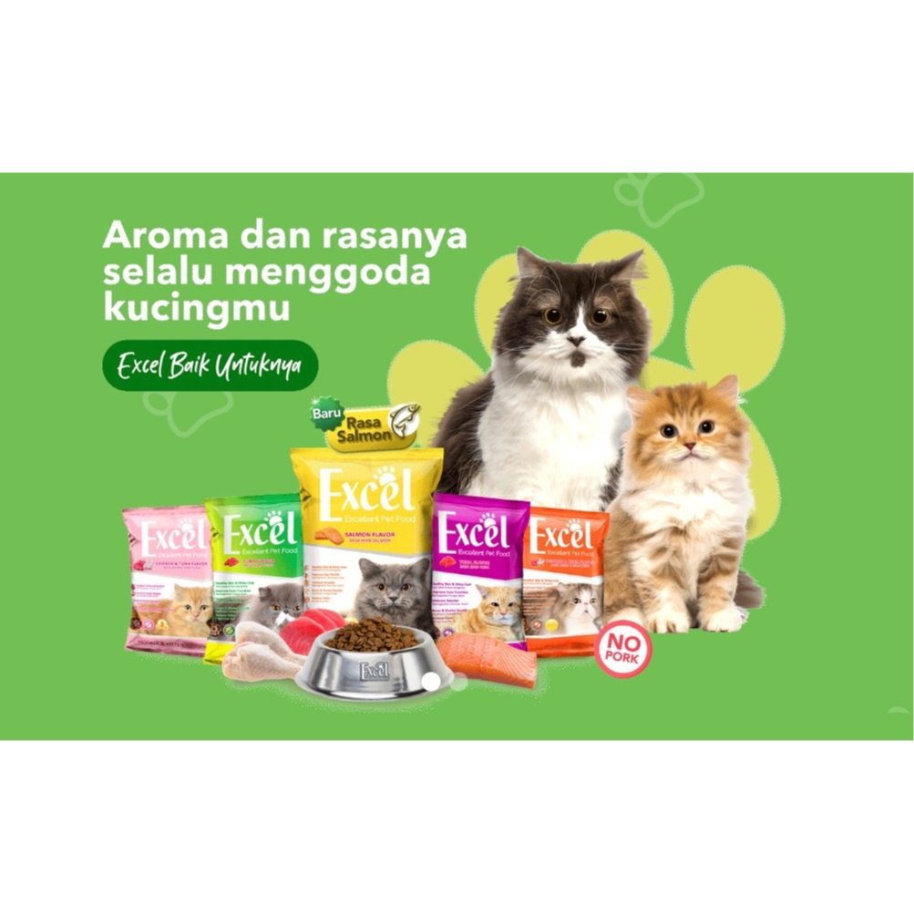 Jual Excel Cat Food/Makanan Kucing Excel/Snack Kucing/Pelet Kucing Merk ...
