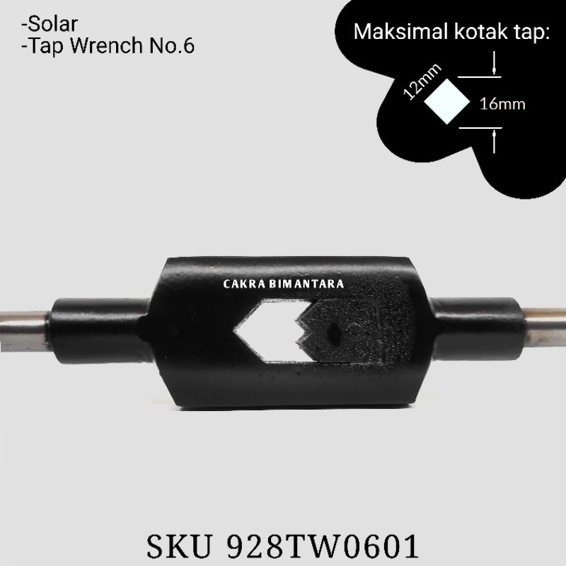 Jual Solar tap wrench No.6 Stang gagang besi full kokoh No 6 Hand tap ...