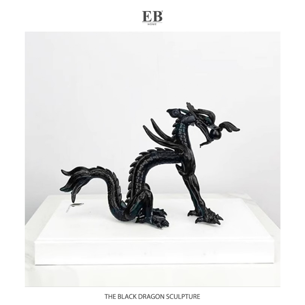 Jual Pajangan Patung Shio Naga Hitam / The Black Dragon Sculpture EB ...