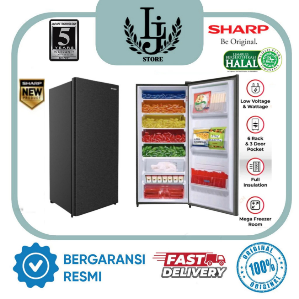 Jual Kulkas Sharp Freezer Kulkas Rak FJM186AHS Kulkas Rak Sharp Kulkas ...