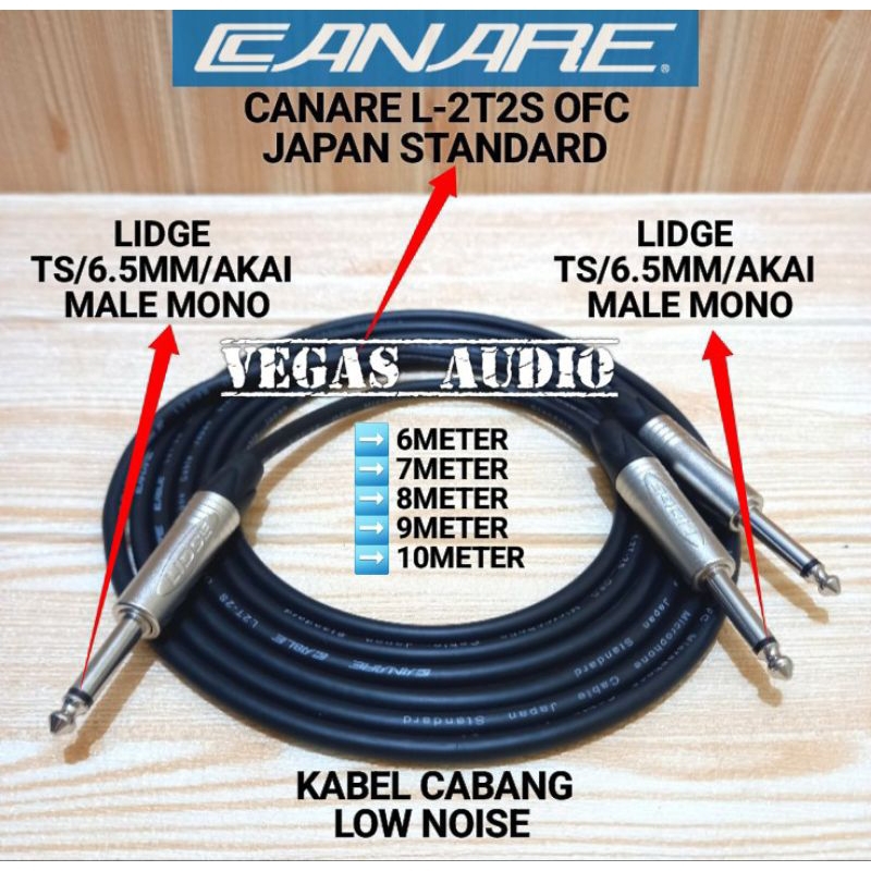 Jual Kabel Audio Cabang Canare Standard Jack Mm Male Mono To Dual