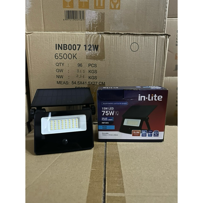 Jual LAMPU SOROT LED SOLAR FLOOD LIGHT INLITE POWERED LIGHTS&PIR SENSOR ...