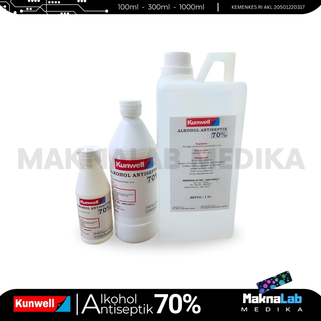 Jual Kunwell Alkohol 70 Alkohol Antiseptik 70 Alkohol Medis Untuk 