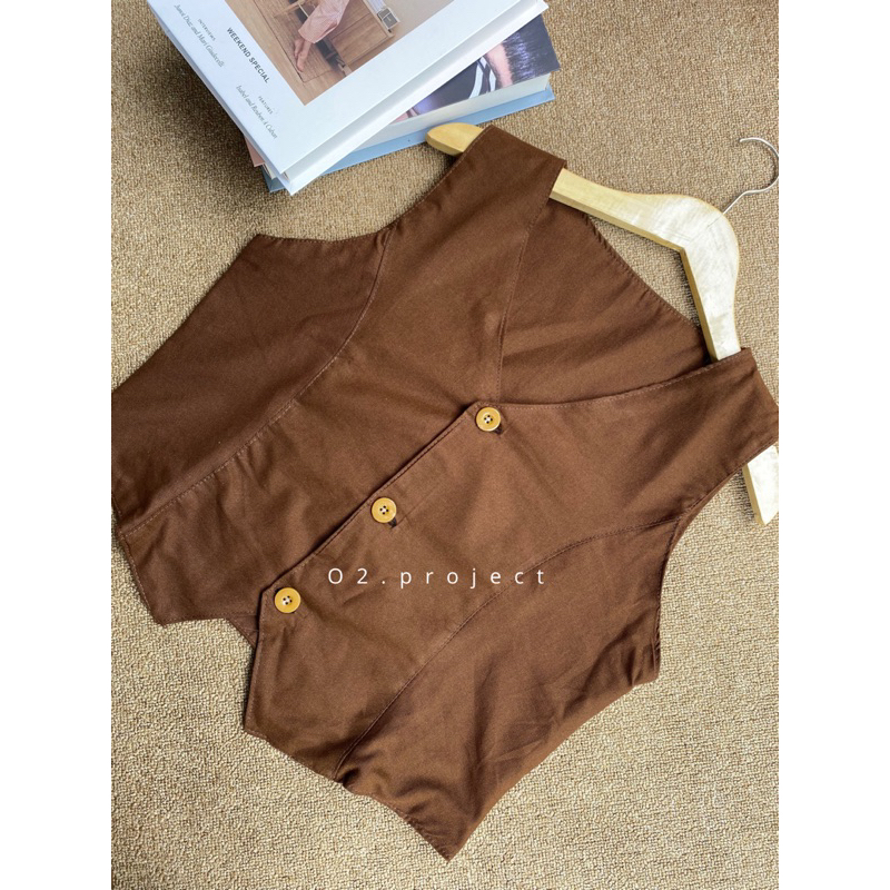 Jual O2.project Atasan Vest Wanita / Blouse Casual / Rompi Kerah V-Neck ...