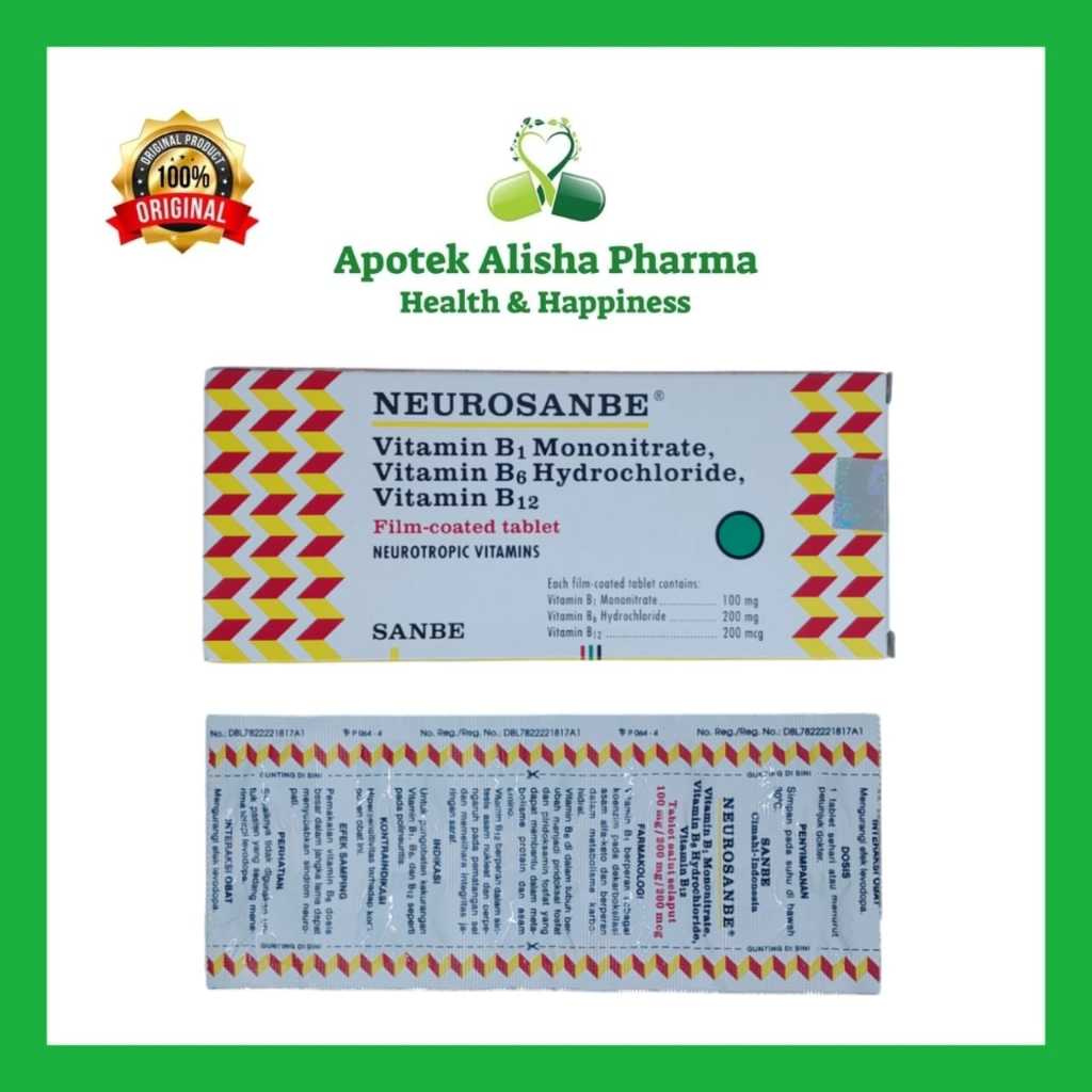 Jual Neurosanbe 5000 dan Tablet Strip isi 10 Vitamin B1 B6 B12 | Shopee ...