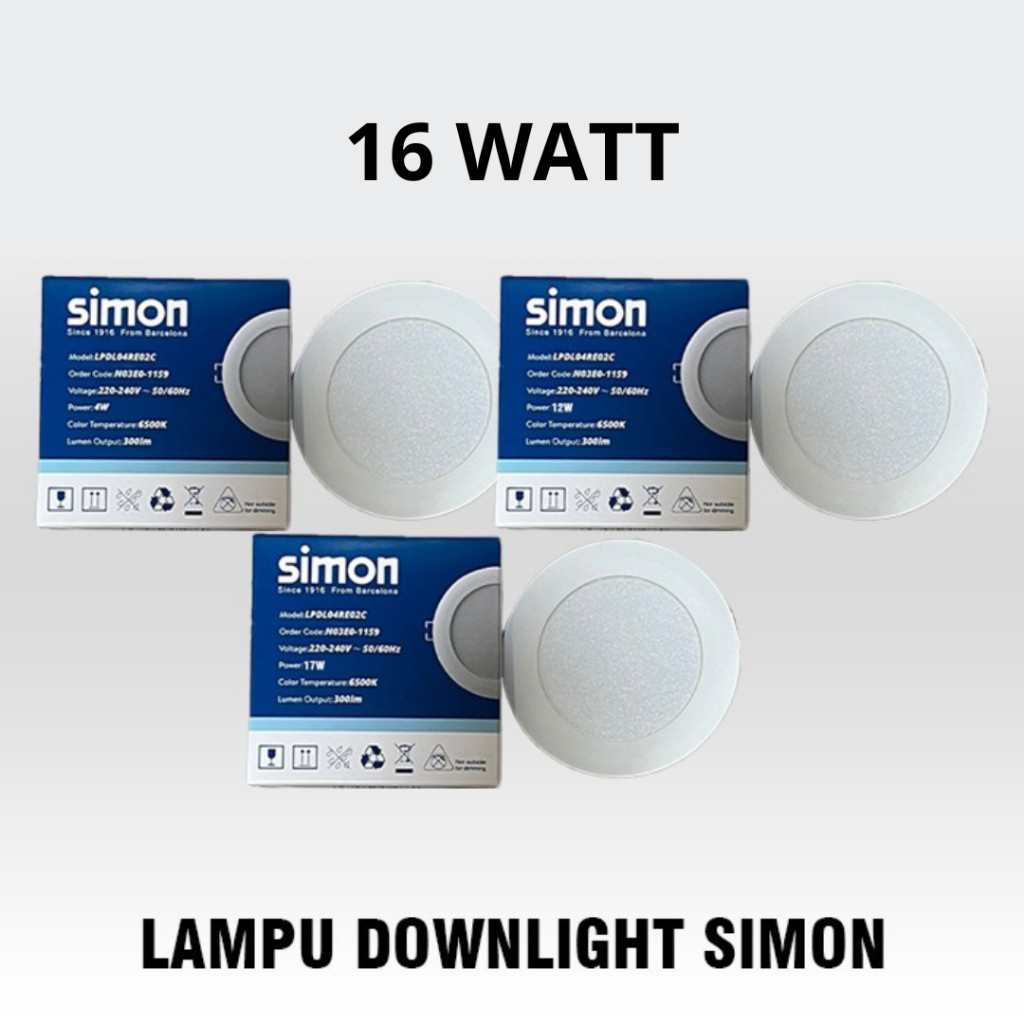 Jual LAMPU DOWNLIGHT SIMON 16W 3 WARNA | Shopee Indonesia