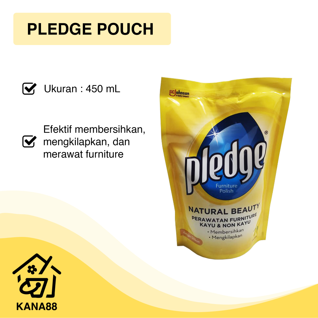 Jual Pledge Pouch 400ml Furniture Polish Refill Natural Beauty ...