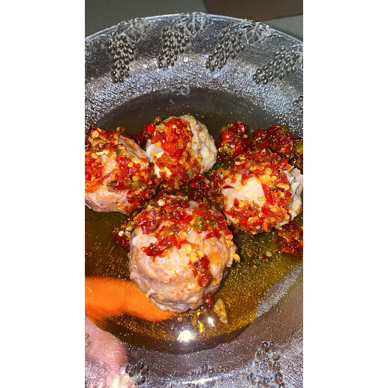 Jual bakso daging besar viral dengan isian dan sambal mercon | Shopee ...
