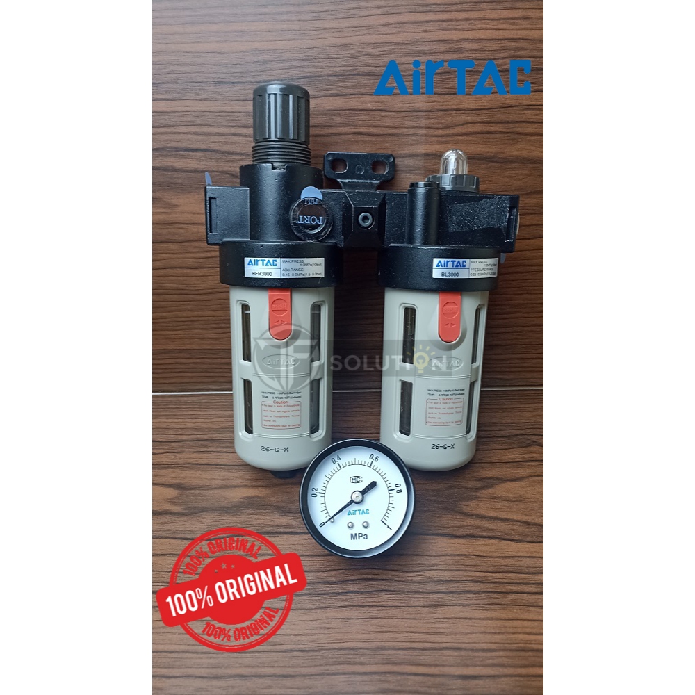 1PZ Nuovo Filtro Separatore Acqua/Olio Aria Pneumatico AirTac BFC3000-1 - Pressostato Incluso
