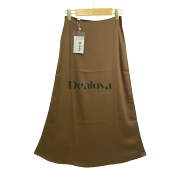 Dealova Wear Jili Rok Panjang Satin Silk Premium Korean Premium Satin Skirt Wanita