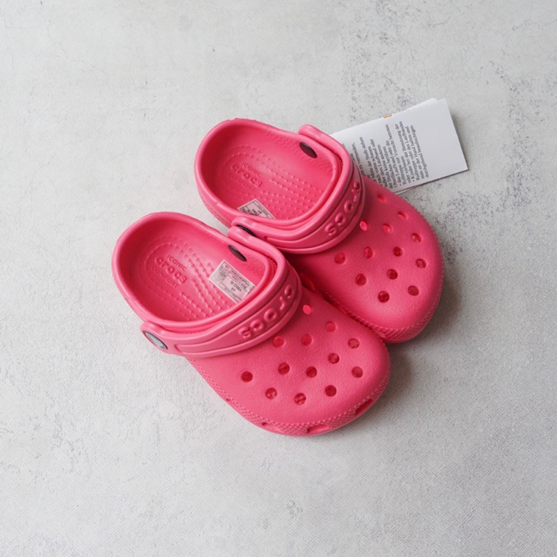 Cr* Classic Clog Kids Sandal size 23-35 white tosca nude black pink  white sand purple sendal rubber foam anak unisex laki laki perempuan  girls