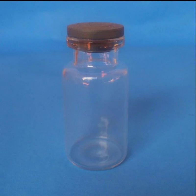 Jual botol kaca vial 10ml tutup karet | Shopee Indonesia