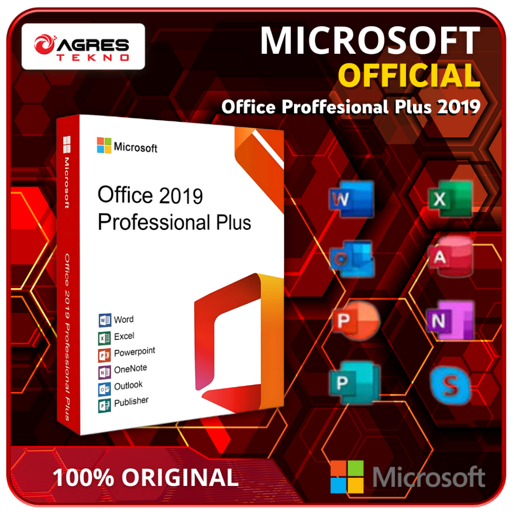 Jual Microsoft Office Proffesional Plus 2019 Original Life Time ...
