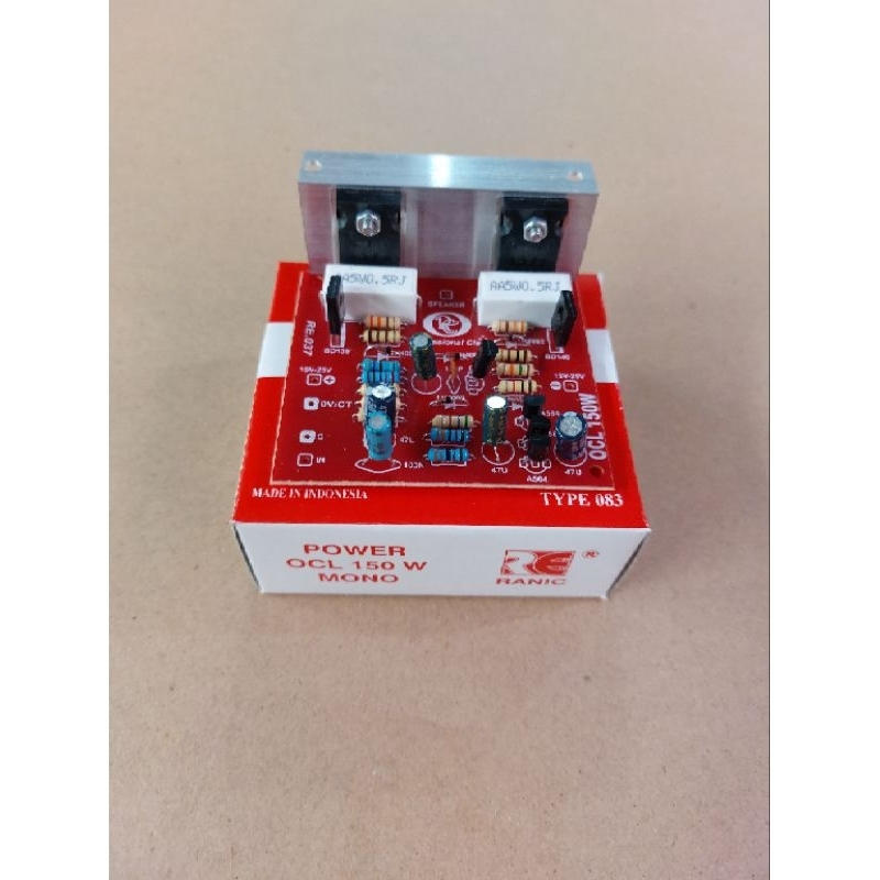 Jual Kit Power Amplifier OCL Mono 150 Watt Plus Final Tip2955 Tip3055