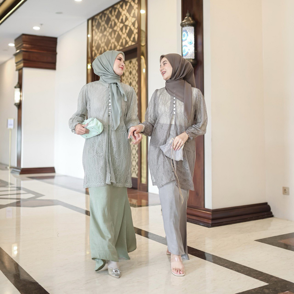 Jual PROUDYHIJAB - Kamala Set Rok Setelan Atasan & Rok Bahan Brukat ...