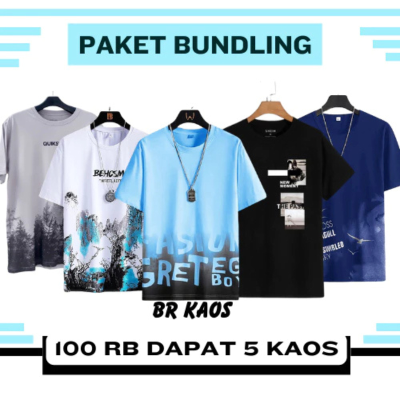 Jual BAJU KAOS DISTRO MOTIF PRIA KOMBINASI KEREN PAKET 5 PCS 100RB ...