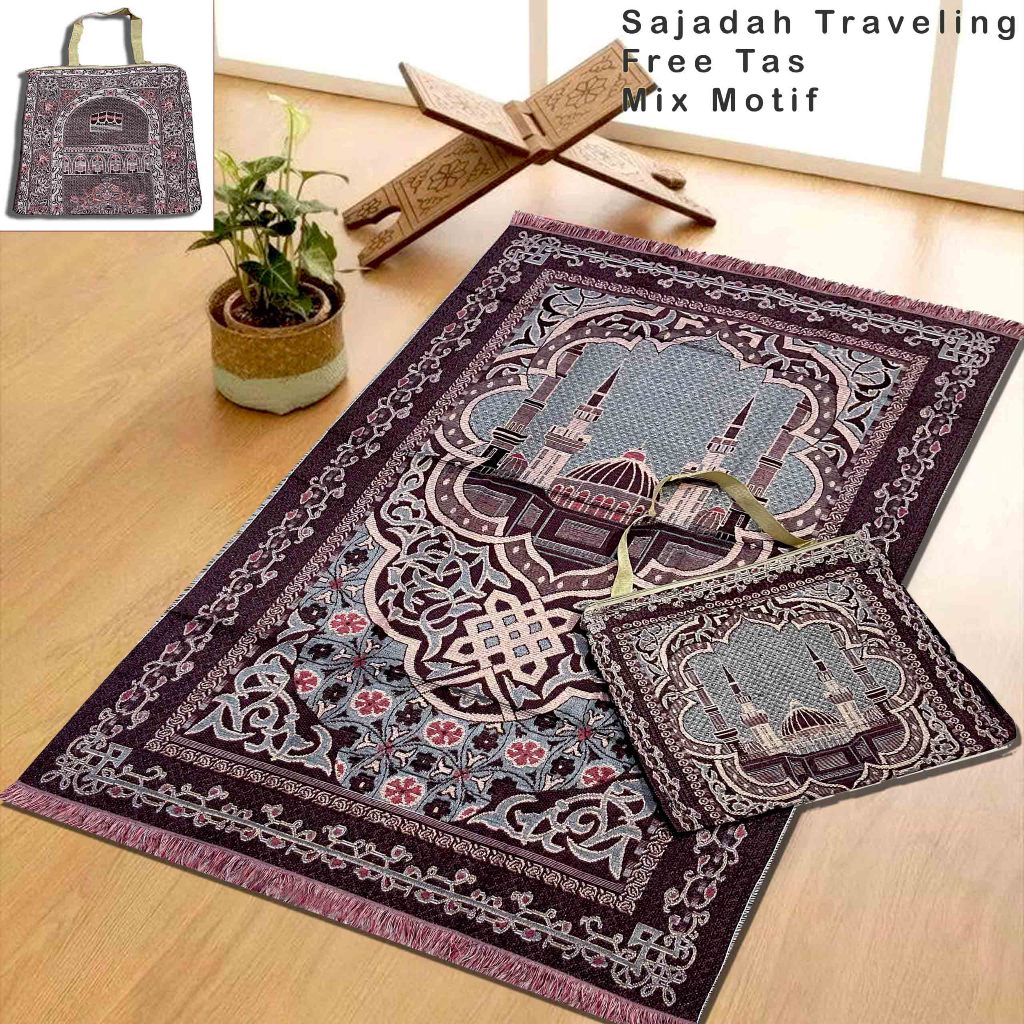 [COD] Sajadah Turki Sajadah Inclued Tas Sajadah Travel Fashion Muslim Ukuran 70x110cm