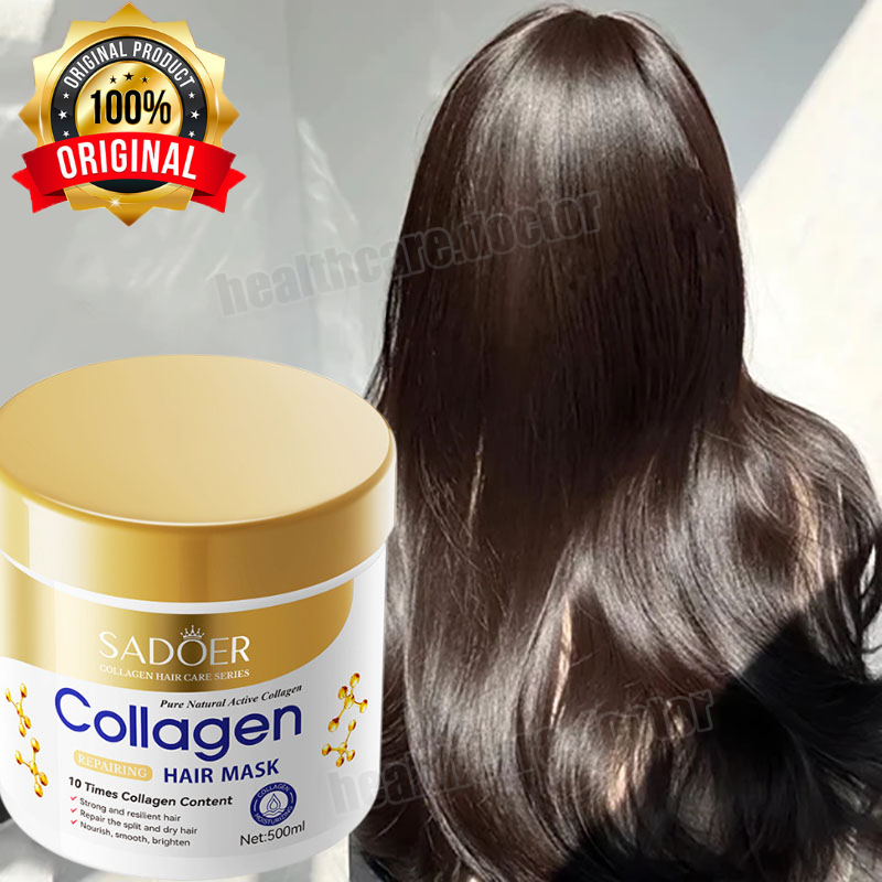Jual 500ml Hair Mask Collagen Hair Mask Smoothing Keratin Treatmen ...