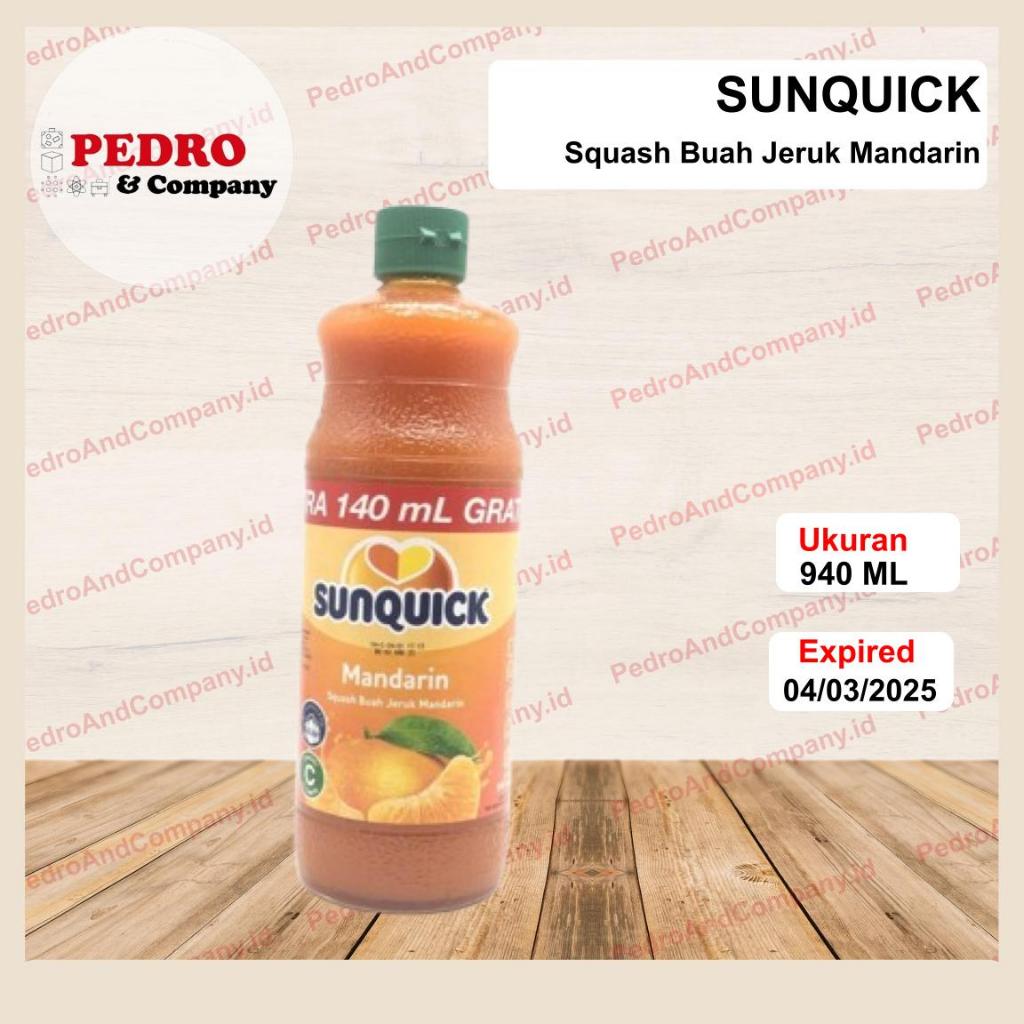 Jual sunquick mandarin 940 ml - sirup buah jeruk (botol kaca) | Shopee ...
