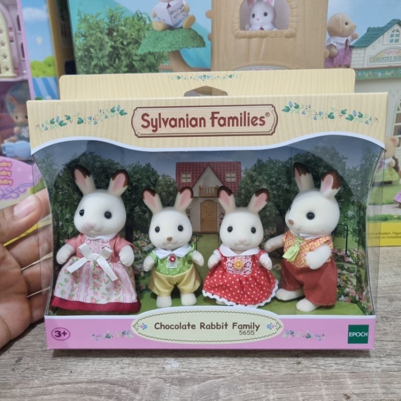 Jual Mainan Koleksi Sylvanian Families Chocolate Rabbit Family Original ...