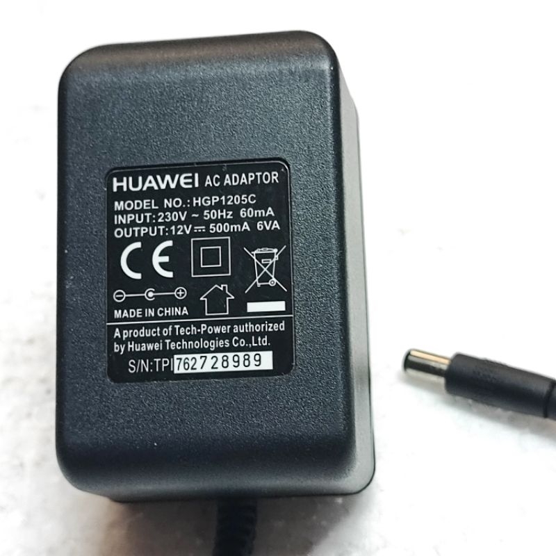 Jual Adaptor HUAWEI 12V 500mA Jenis trafo, Diameter Jack 5,5mm | Shopee ...
