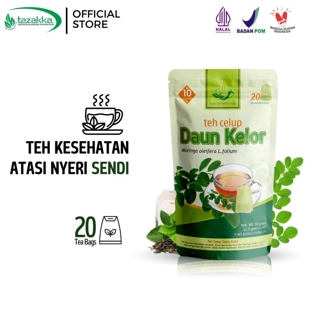 Jual TAZAKKA Teh Daun Kelor Original Bpom Isi 20 Kantong Celup Moringa ...