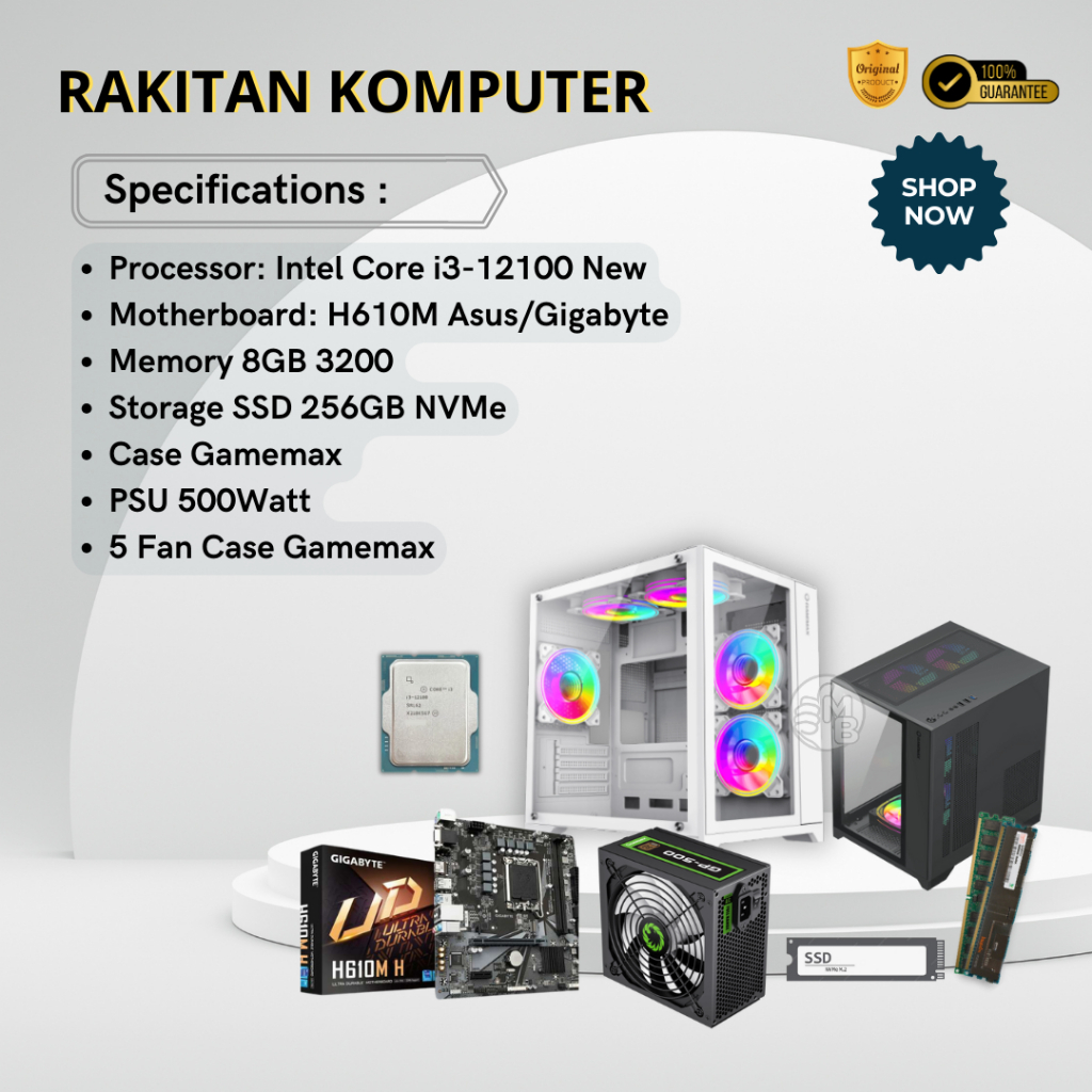 Jual PC Rakitan Intel i3 Gen 12 Ram 8GB SSD 512GB | Shopee Indonesia