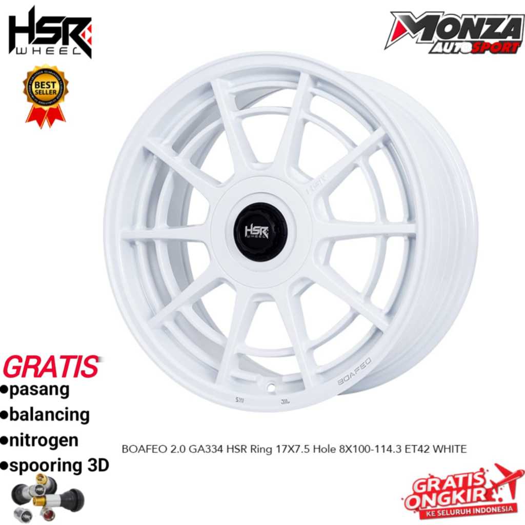 Jual Velg mobil original Hsr Boafeo R17 jazz,mobilio,yaris,freed,raize ...