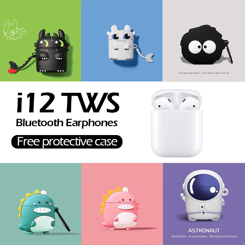Jual [Free Protective Case] i12 TWS Bluetooth Earphone with Mic Stereo ...