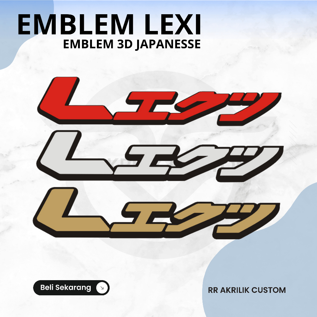 Jual EMBLEM LEXI JAPAN JAPANESE LOGO TIMBUL YAMAHA LEXI EMBLEM MOTOR ...