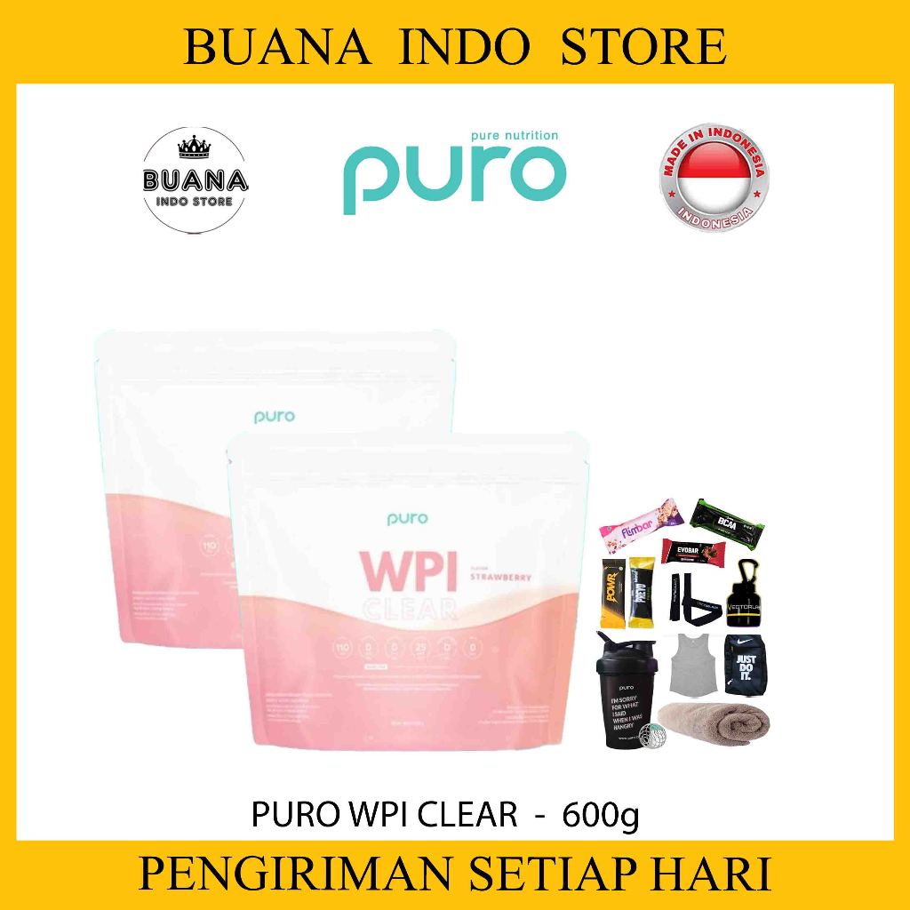 Jual PURO WPI Clear 600 Gram - Suplemen Cutting Whey Protein Isolate ...