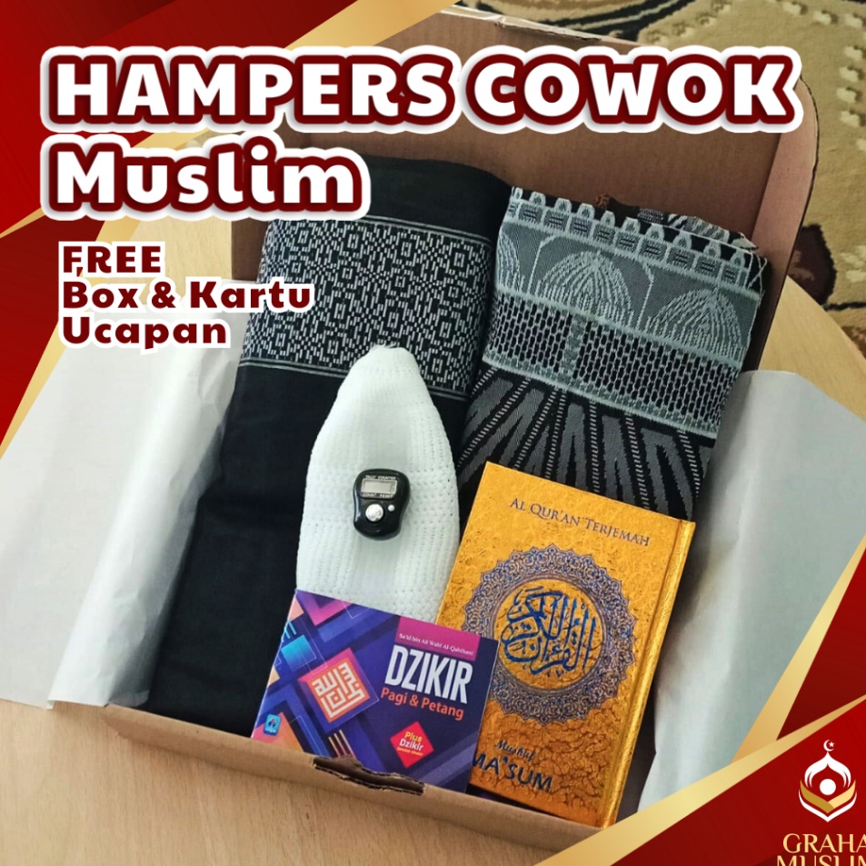 Jual Promo Terbaik Hampers Alat Sholat Sajadah Sarung Baju Koko Cowok