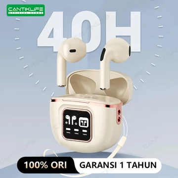 Layar LED TWS J55 Earphone Bluetooth Nirkabel Dengan Kontrol Sentuh Bluetooth 5.4
